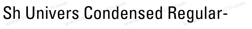 Sh Univers Condensed Regular字体转换